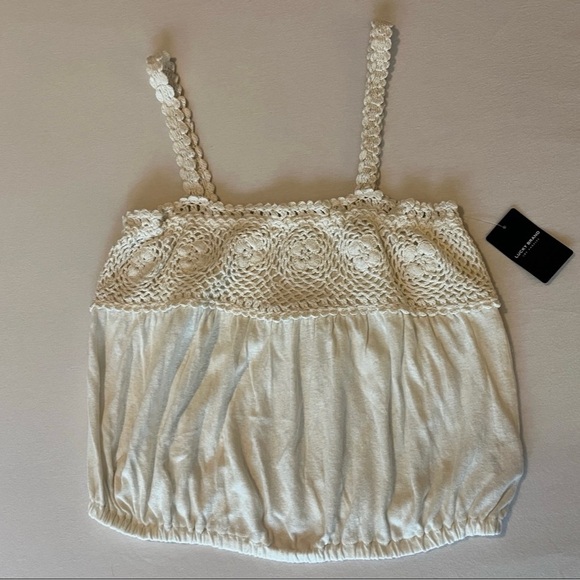 SOLD Lucky Brand Crochet Crop Top - Picture 1 of 2